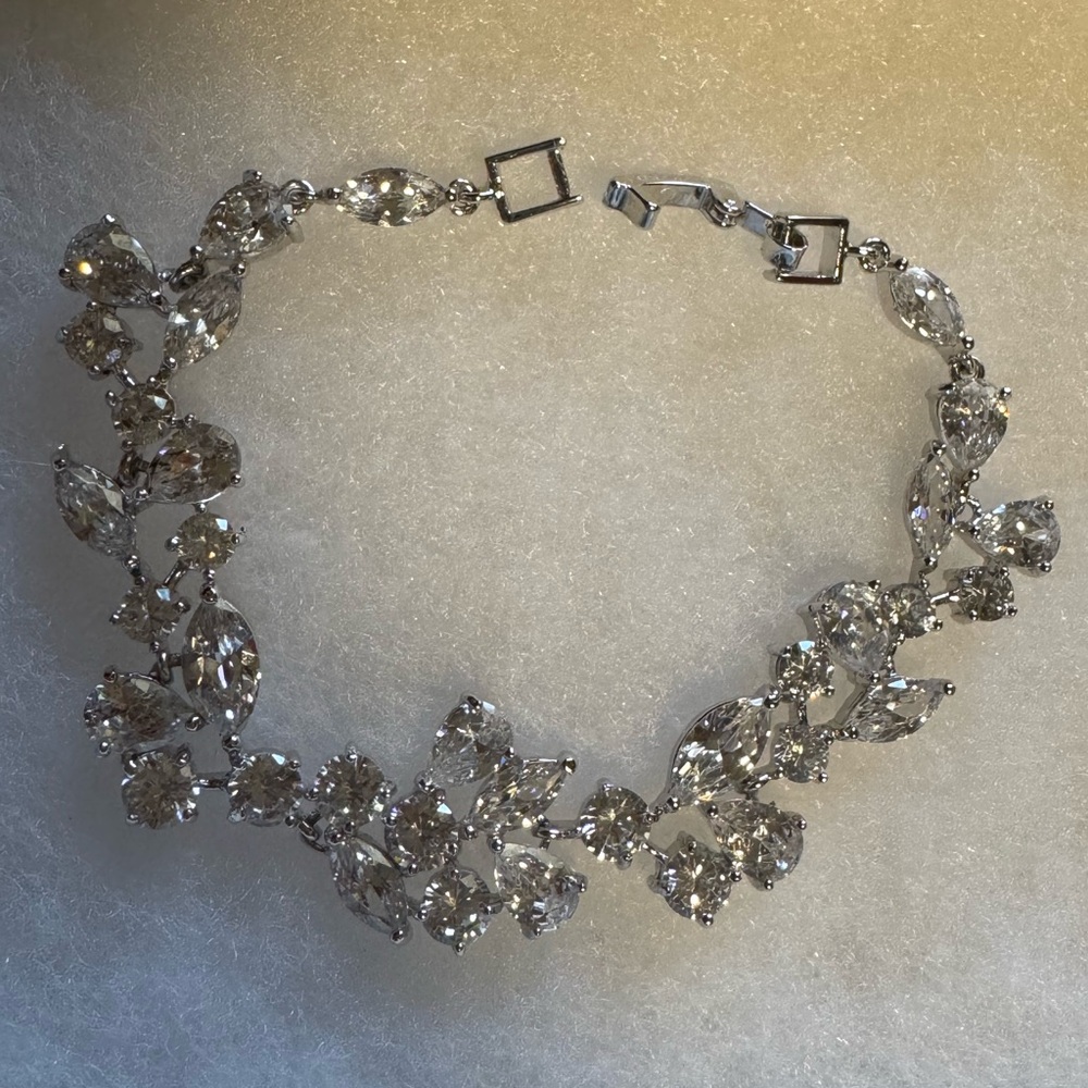 Elegant Silver Crystal Bracelet
